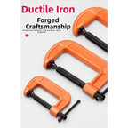 Heavy Duty Cast Steel G Clamp for Woodworking (Universal Fit)