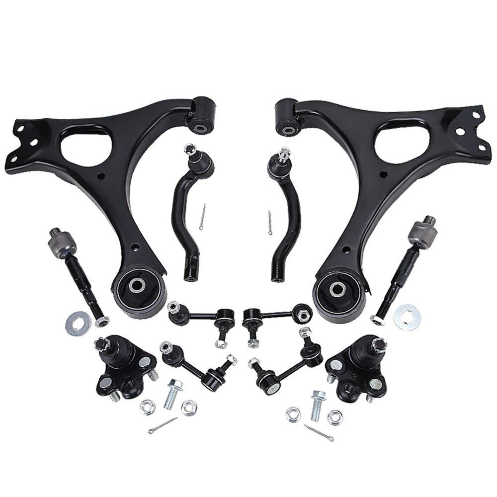 Set of 12 Front Lower Control Arms Ball Joints Tie Rods for Honda Civic (2006–2011)