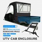Black Soft Door UTV Cab Enclosure for Kawasaki Mule 600 610 4x4 (2005–2016)
