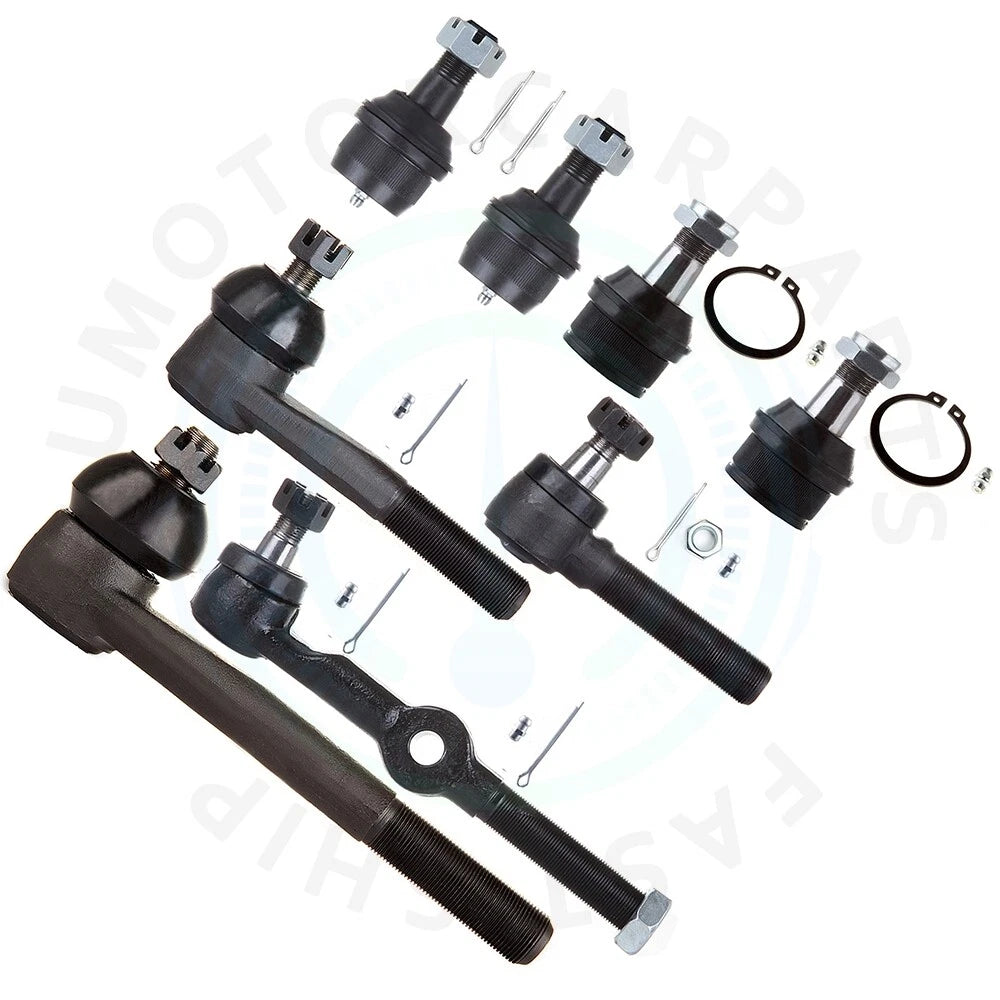 Set of 8 Front Lower Ball Joints & Inner Tie Rod Ends for Chevrolet Blazer (1987–1991)