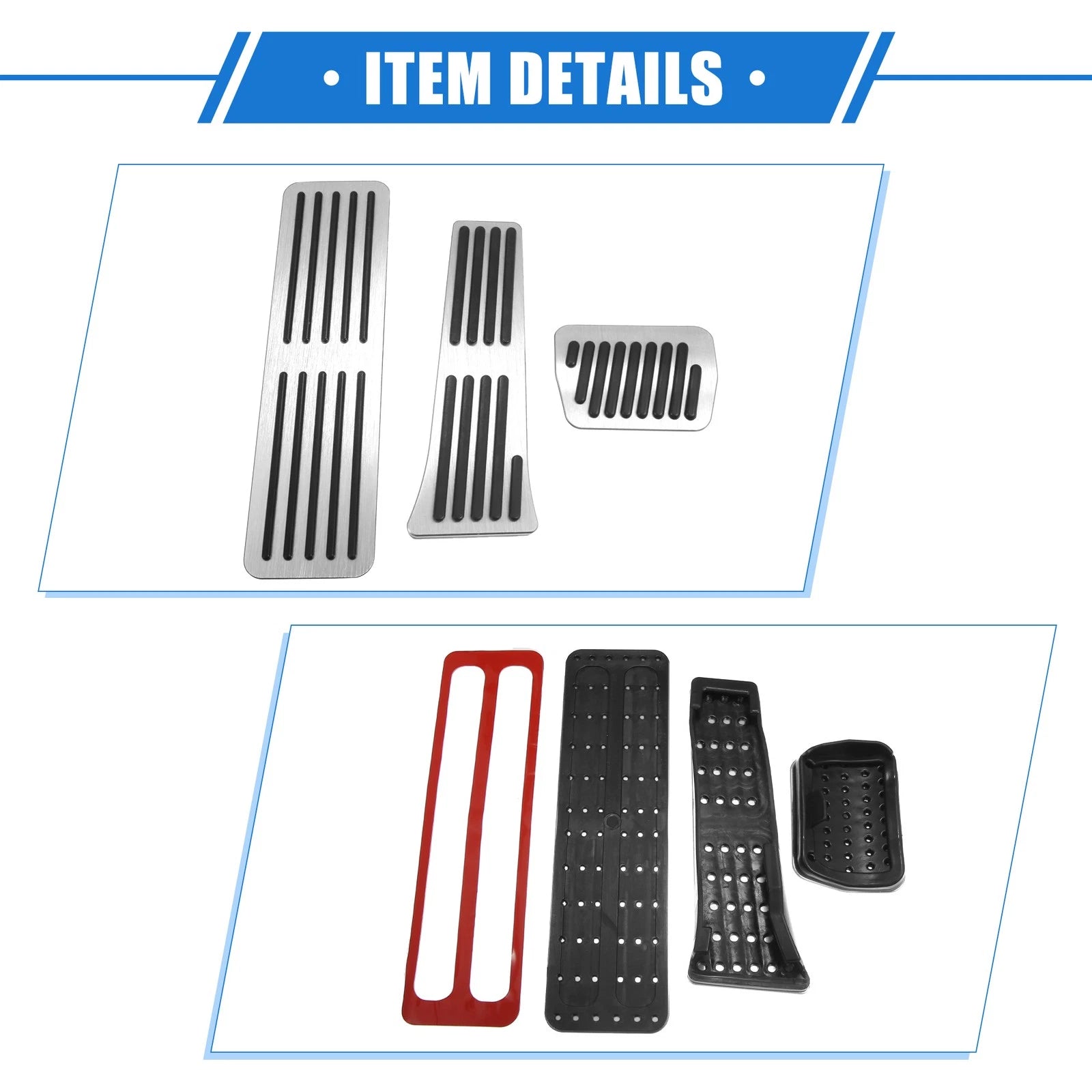 3 Pcs Gas Accelerator Brake Foot Rest Pedal for Ford Explorer (2011–2023)