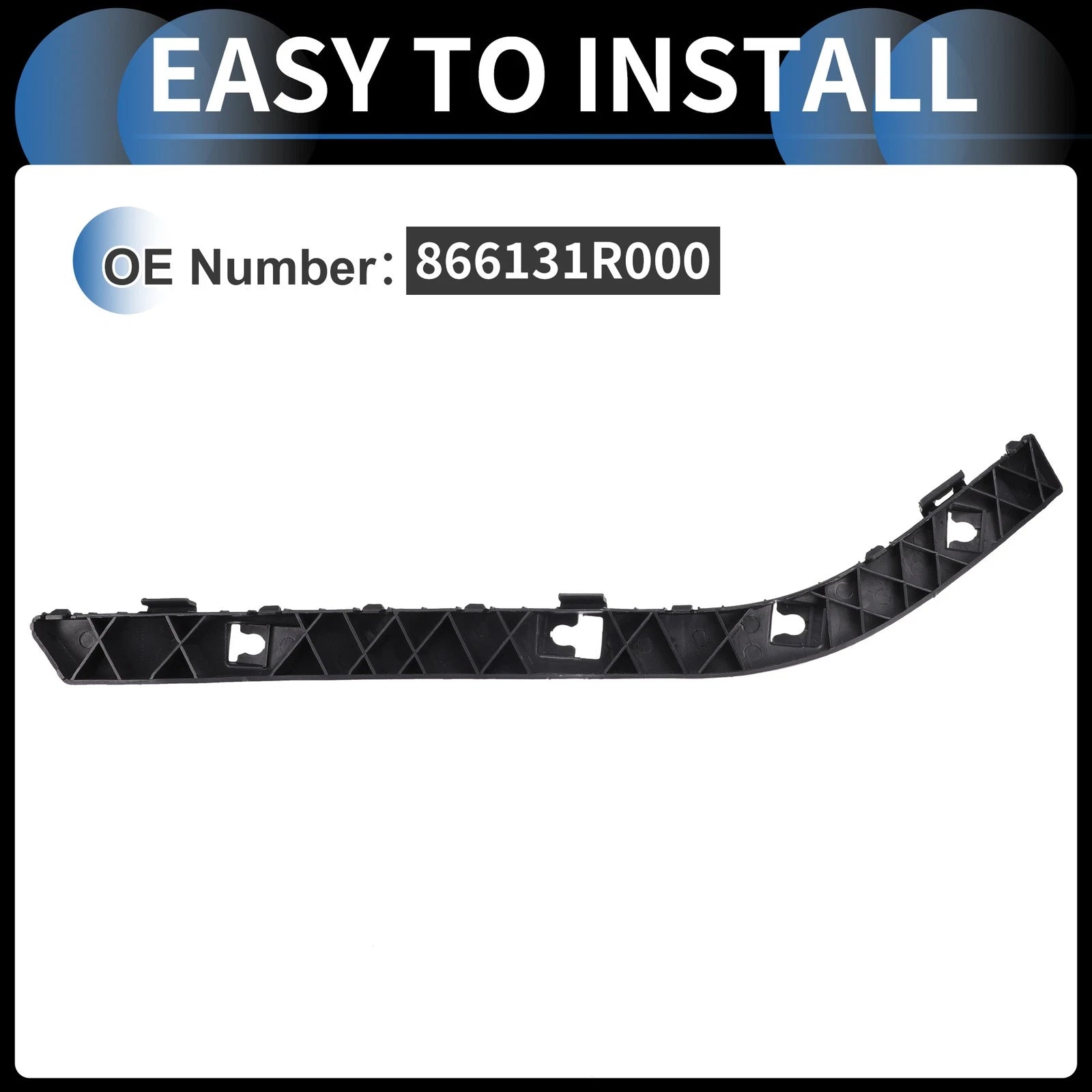 Left Rear Bumper Retainer Bracket No. 866131R000 for Hyundai Accent (2012–2017)