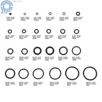 Nitrile Rubber O-Ring Assortment Set of 1020 Pieces, 20 Sizes