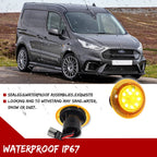2X Amber Lens LED Side Marker Lights for Ford Transit Connect (2010–2021)