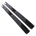 Black 6in Oval Strght w/2 Pads Step Nerf Bar for 07-19 Silverado/Sierra Crew Cab