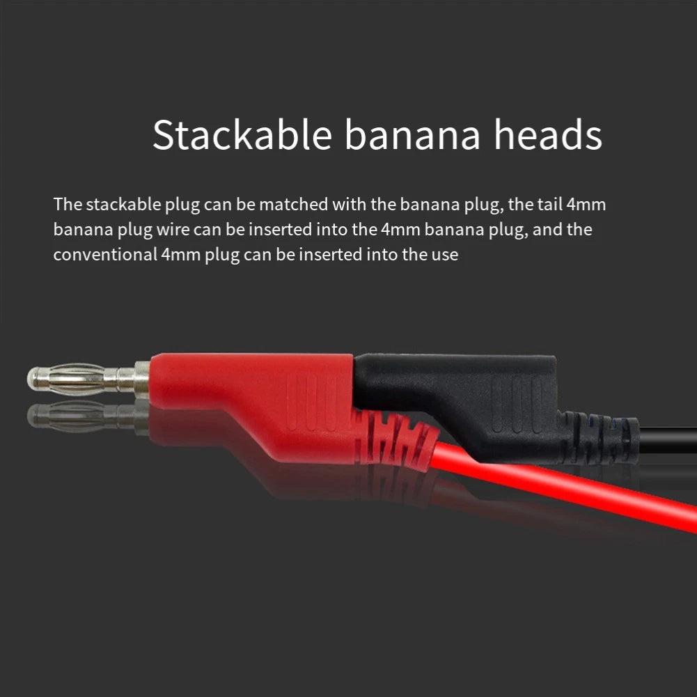 Test Cable Set of 6 for Automotive Testing with Flexible Wires and Clips