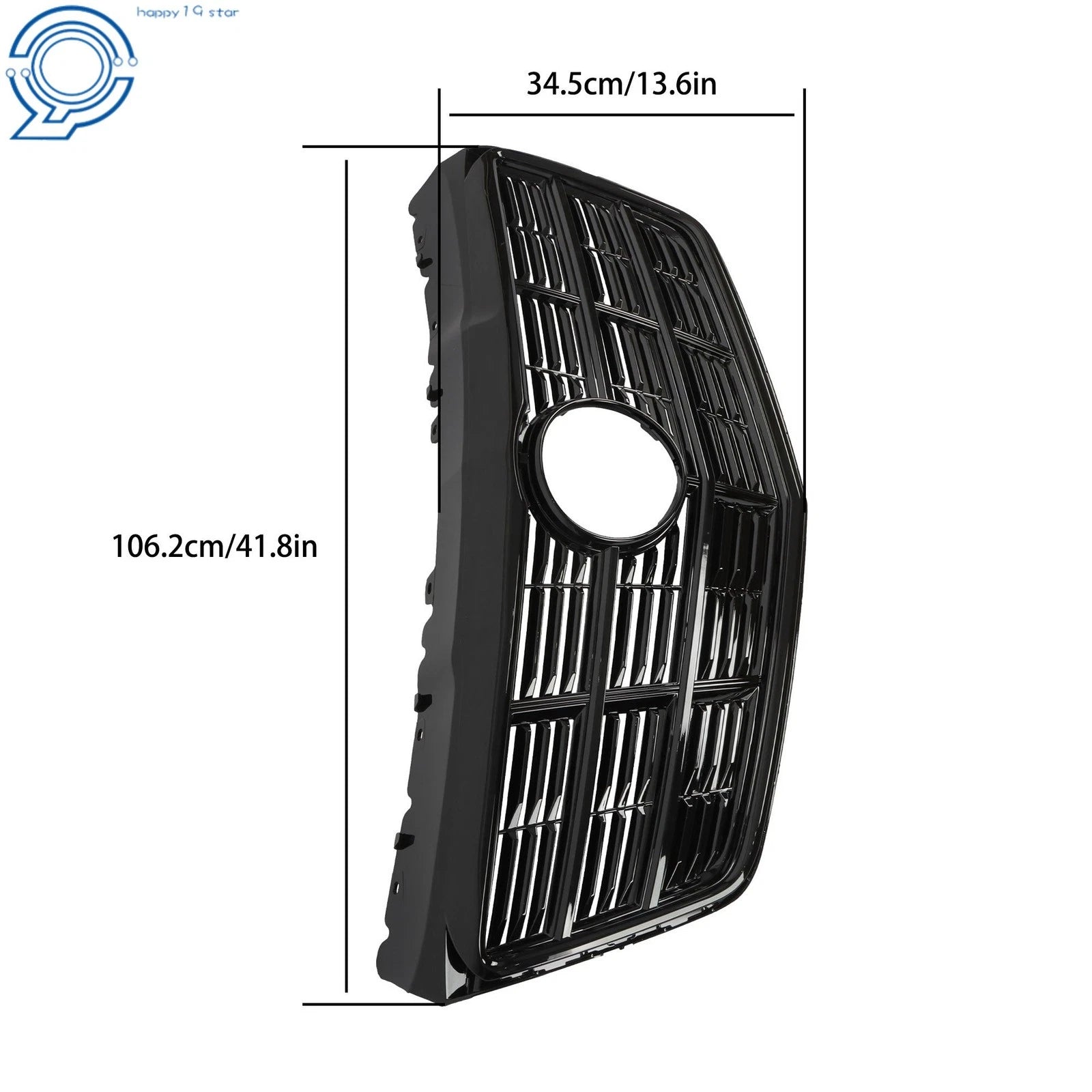 Honeycomb Front Bumper Grille for Cadillac CTS (2014–2015) Gloss Black