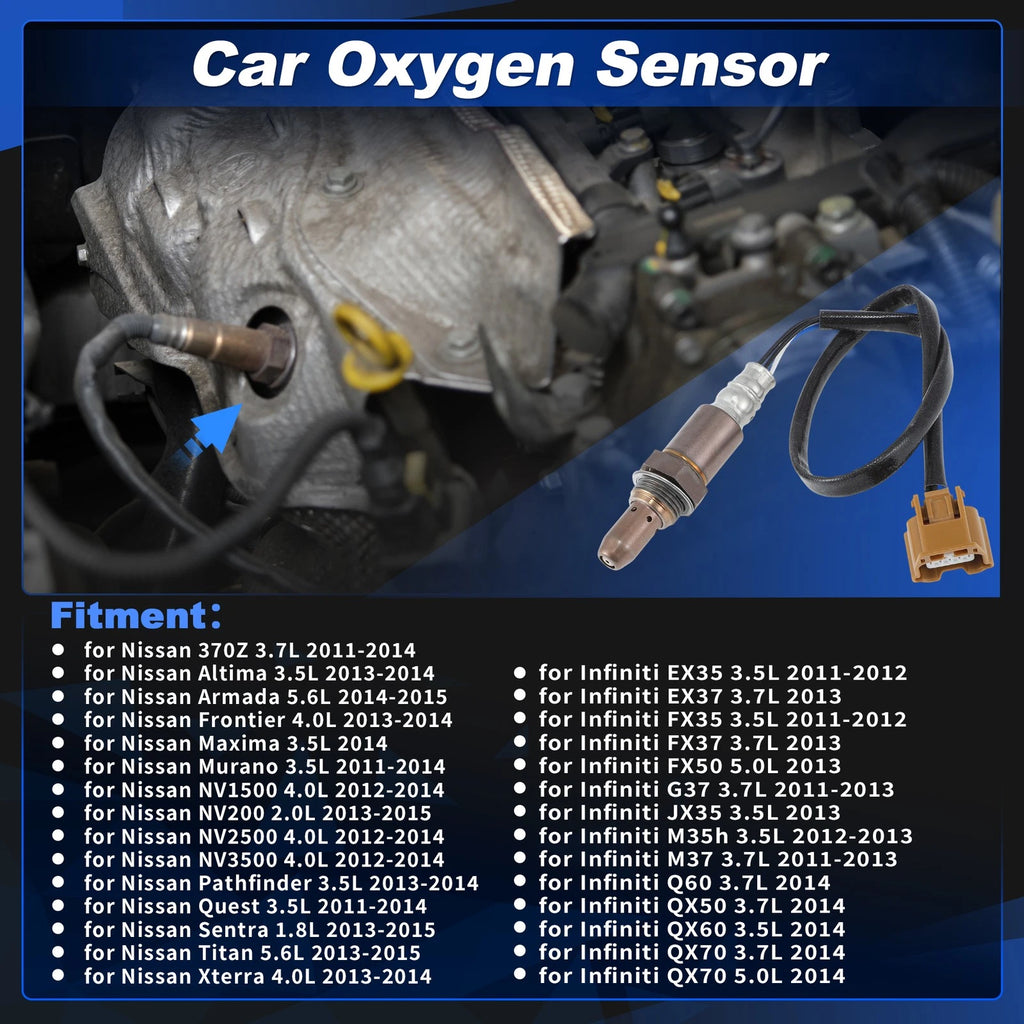Oxygen Sensor Set of 2 for Nissan 370Z 3.7L (2011–2014)