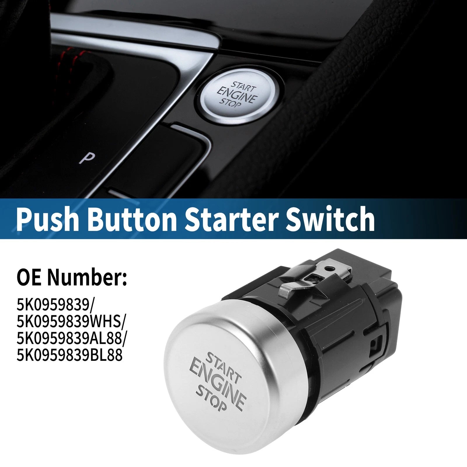 Keyless Engine Ignition Starter Switch for Volkswagen Eos (2011–2016) No. 5K0959839