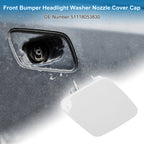 Front Right Bumper Headlight Washer Nozzle Cover Cap White for BMW 1 Series