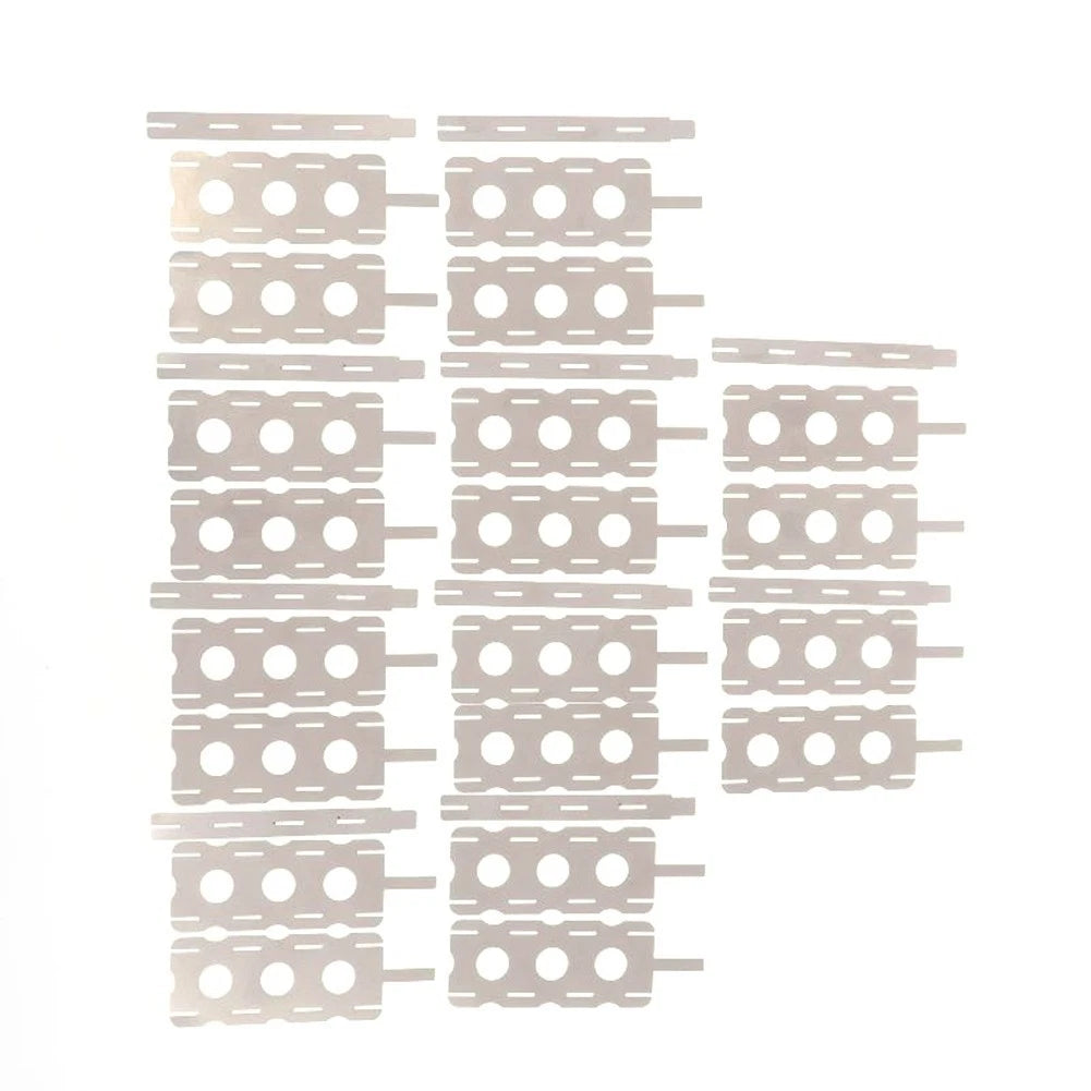 30PCS Nickel Plated Steel Battery Sheets for Spot Welding Battery Connections