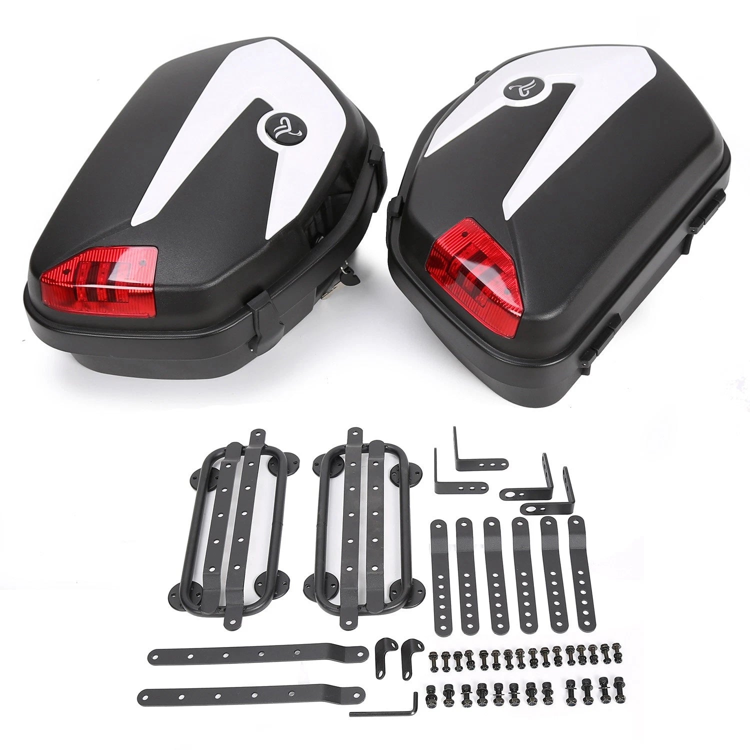 Detachable Hard Saddlebags for Suzuki Honda Cruisers (Universal)