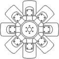 FAN 8 BLADE for John Deere 4640, 4840 (AR85893)