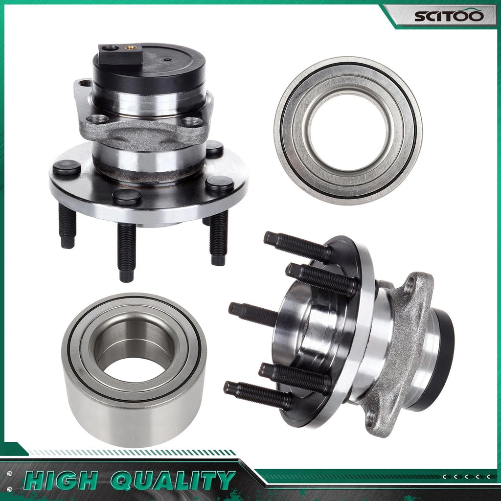 Set of 4 Front Rear Wheel Bearing Hub for Ford Edge Lincoln MKX (2007–2008)