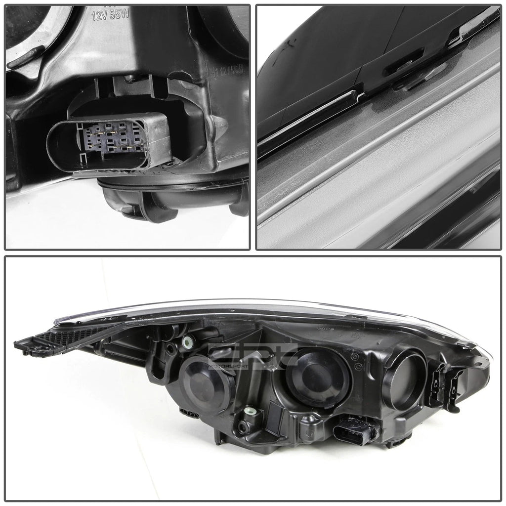 Pair Chrome Housing Amber Corner Headlights for Ford Focus (2012–2014)