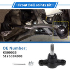 2X Front Lower Ball Joints for Hyundai Sonata (2006–2010) K500035/517603K000