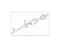 Front Passenger Right Drive Axle Shaft Assembly for Ford FWD