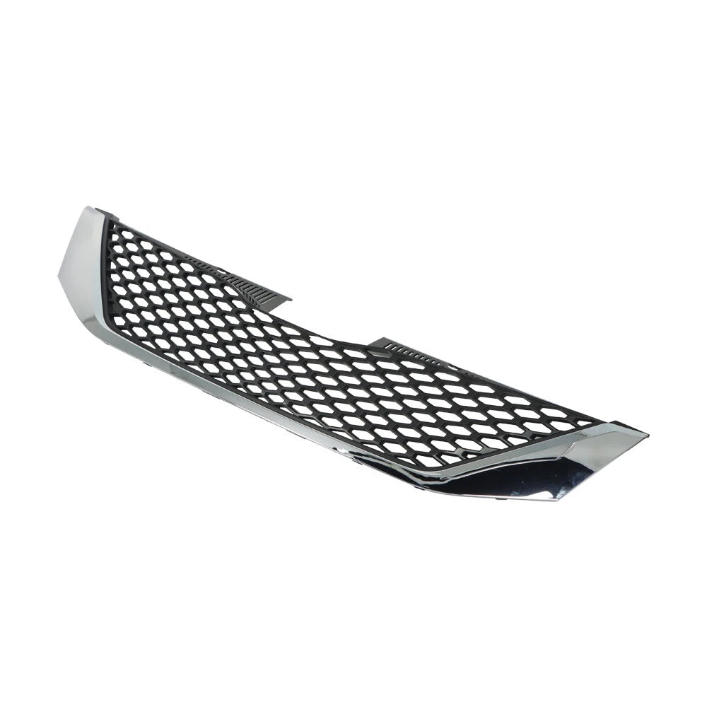 Front Upper Grille for Toyota Sienna (2011-2017) Chrome Black Plastic
