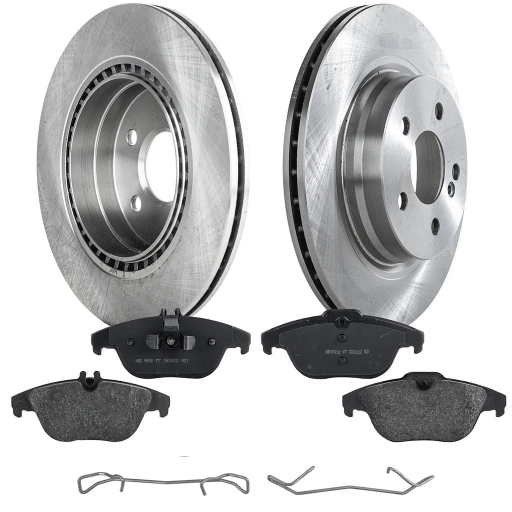 Brake Disc Rotors and Pads Kit for MB Mercedes C Class E Coupe