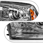 Pair Headlights for Ram 1500 2500 3500 (2013-2018) Chrome LED DRL