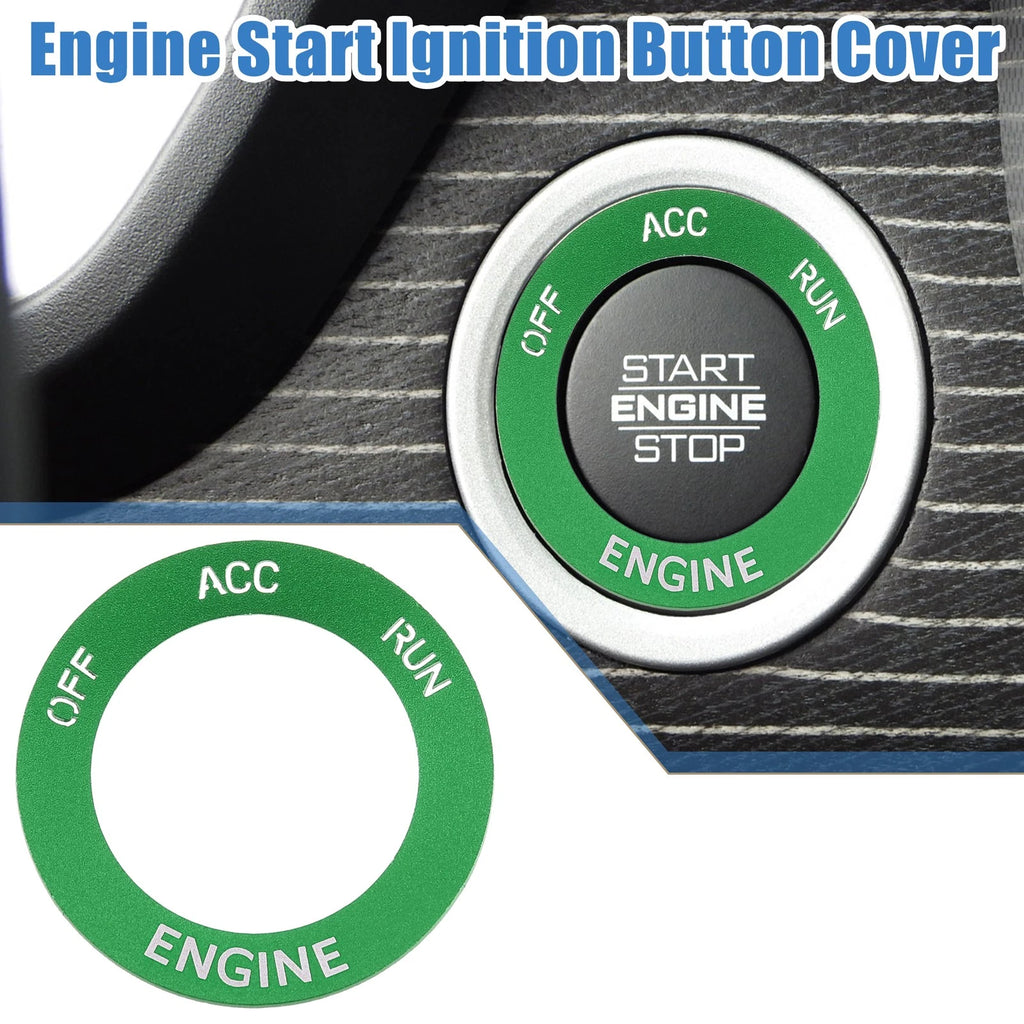 Engine Start Button Sticker for Dodge Charger Challenger (2015–2023) Aluminum Alloy Green