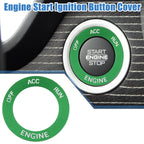 Engine Start Button Sticker for Dodge Charger Challenger (2015–2023) Aluminum Alloy Green