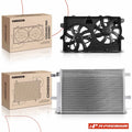2X AC Condenser & Dual Cooling Fan Assembly for Ford Edge (2015–2023)