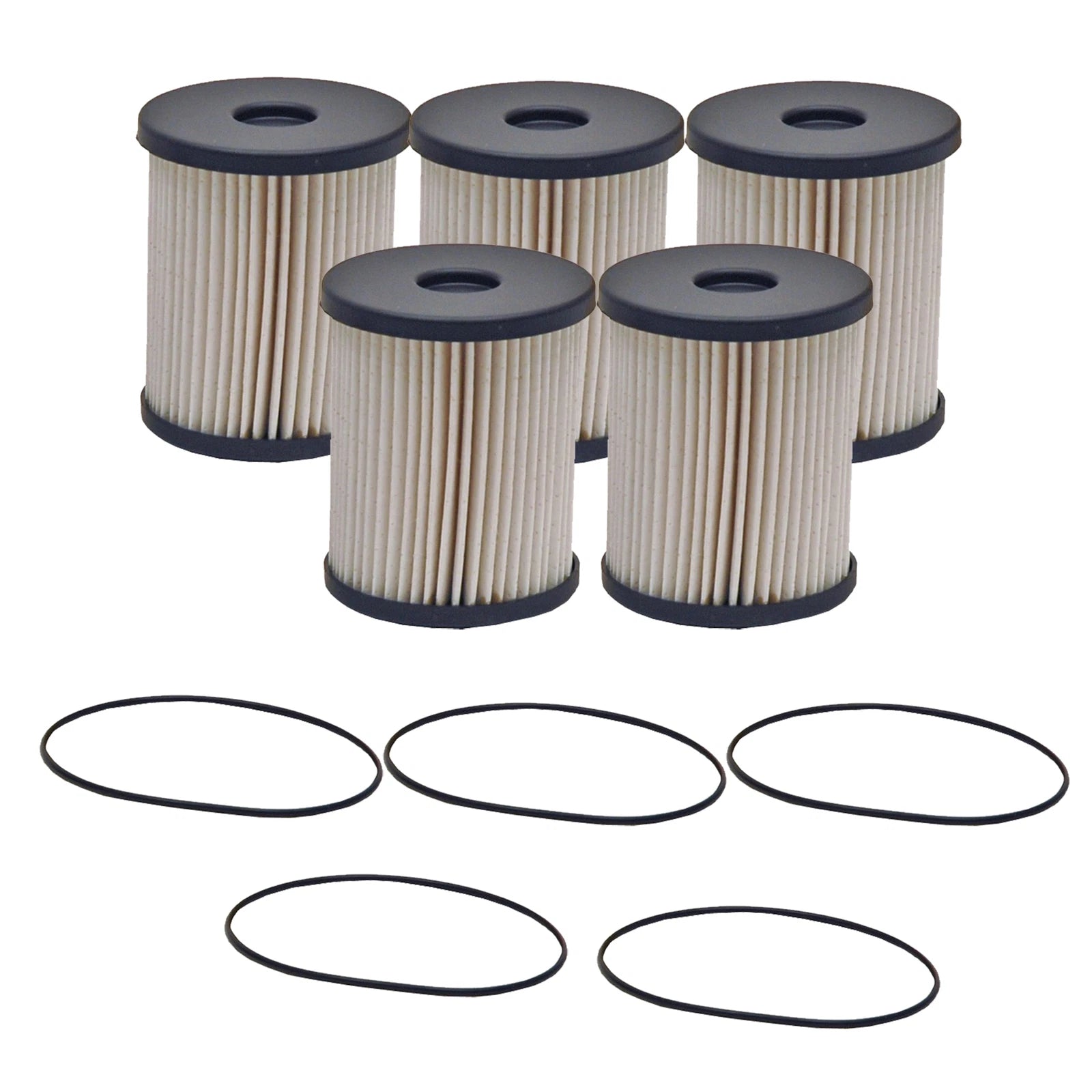 Set of 5 Engine Oil Filters for Dodge, Ford, Hino, Peterbilt, Thomas L6