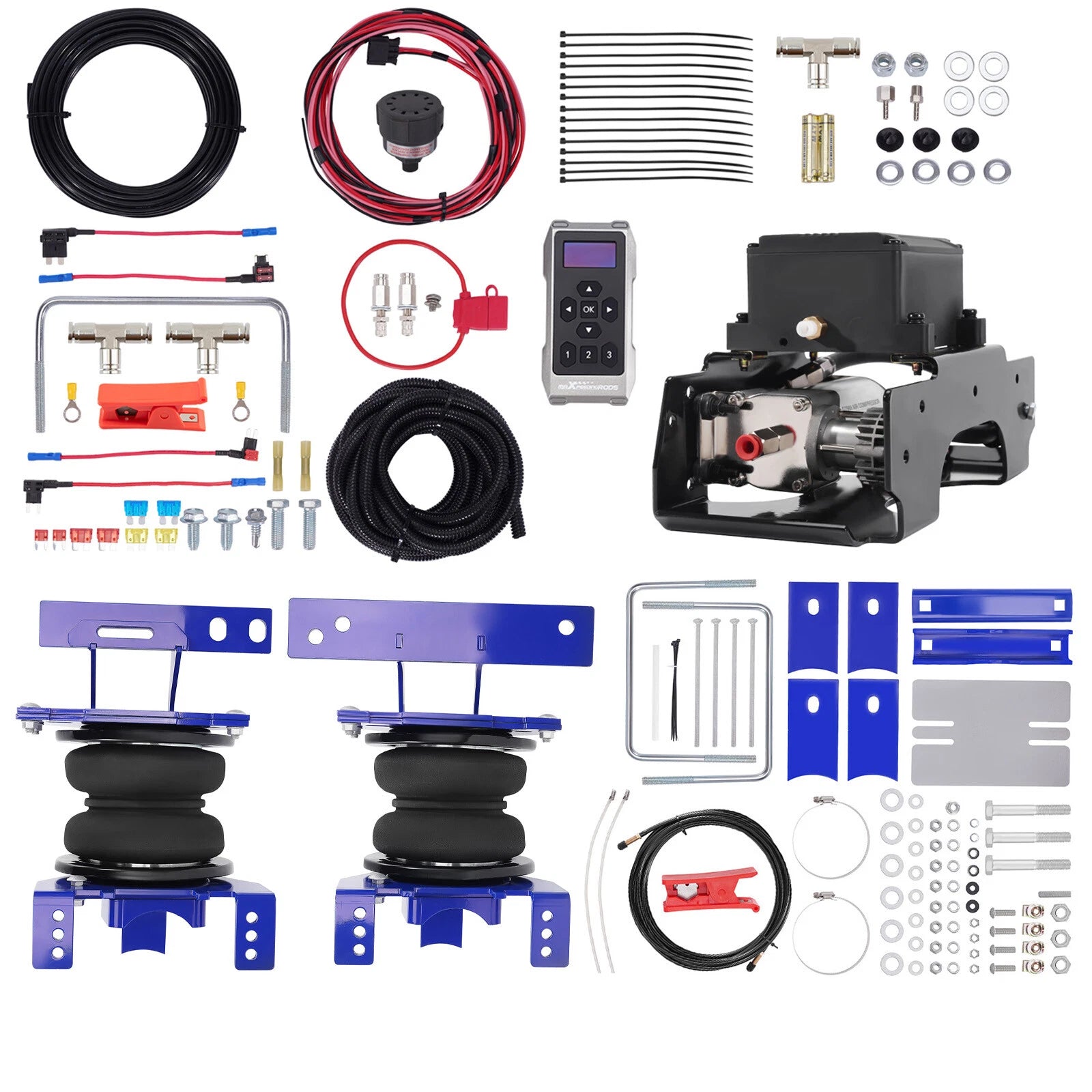 Wireless Air Shock Compressor Kit + Air Spring Kit for Ford F-350 (2020–2022)