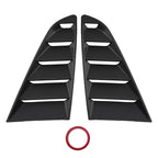 ABS Side Window Louvers for Ford Mustang 2-DR (2015–2020) Gloss Black