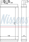 Nissens HVAC Heater Core 70230 for