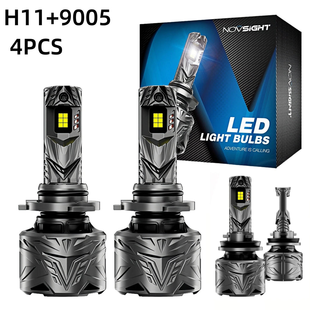 4X 9005 + H11 Combo LED Headlight Bulbs Kit for High Low Beam (6500K)