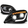 Full LED DRL + Sequential Turn Signal Headlights for Peterbilt 579 587 (2011–2021)