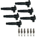 6X Ignition Coils & Iridium Spark Plugs for Hyundai Santa Fe (2013-2018)