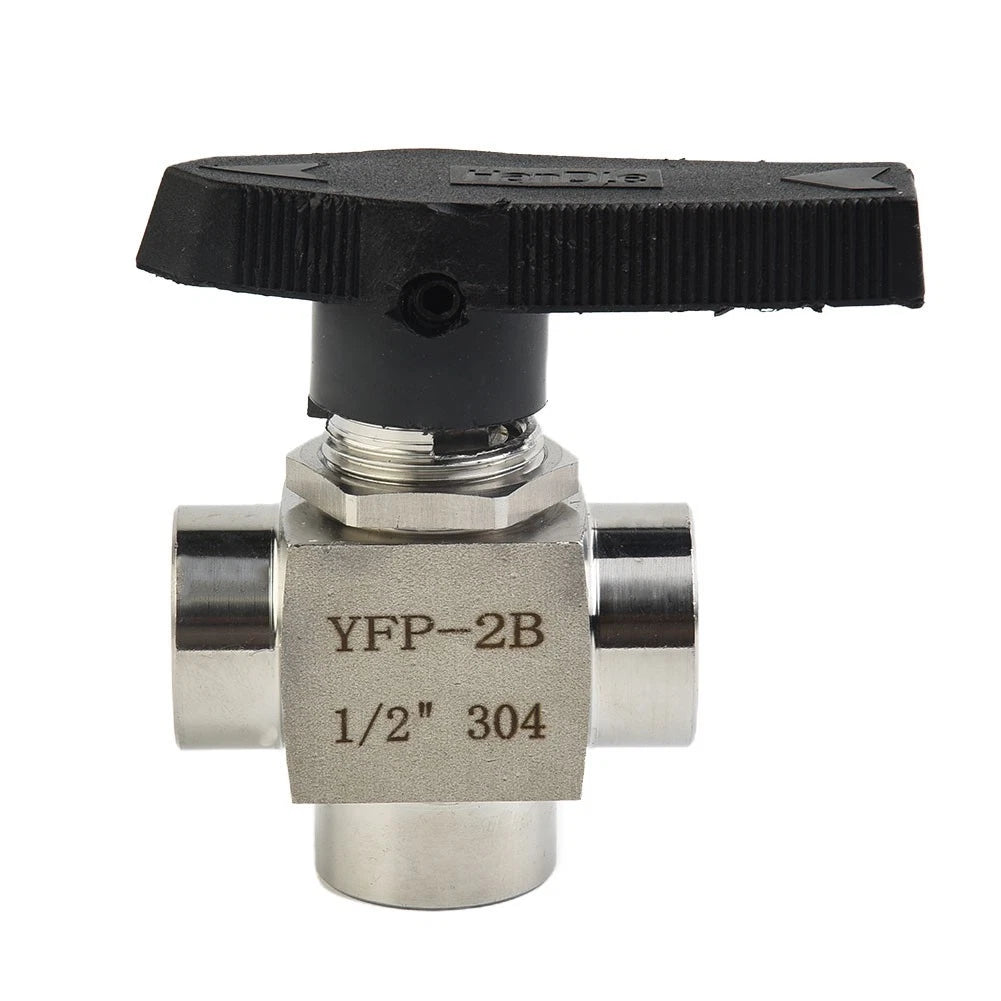 3 Way Ball Valve 304 Stainless Steel BSPP Female Thread for Water