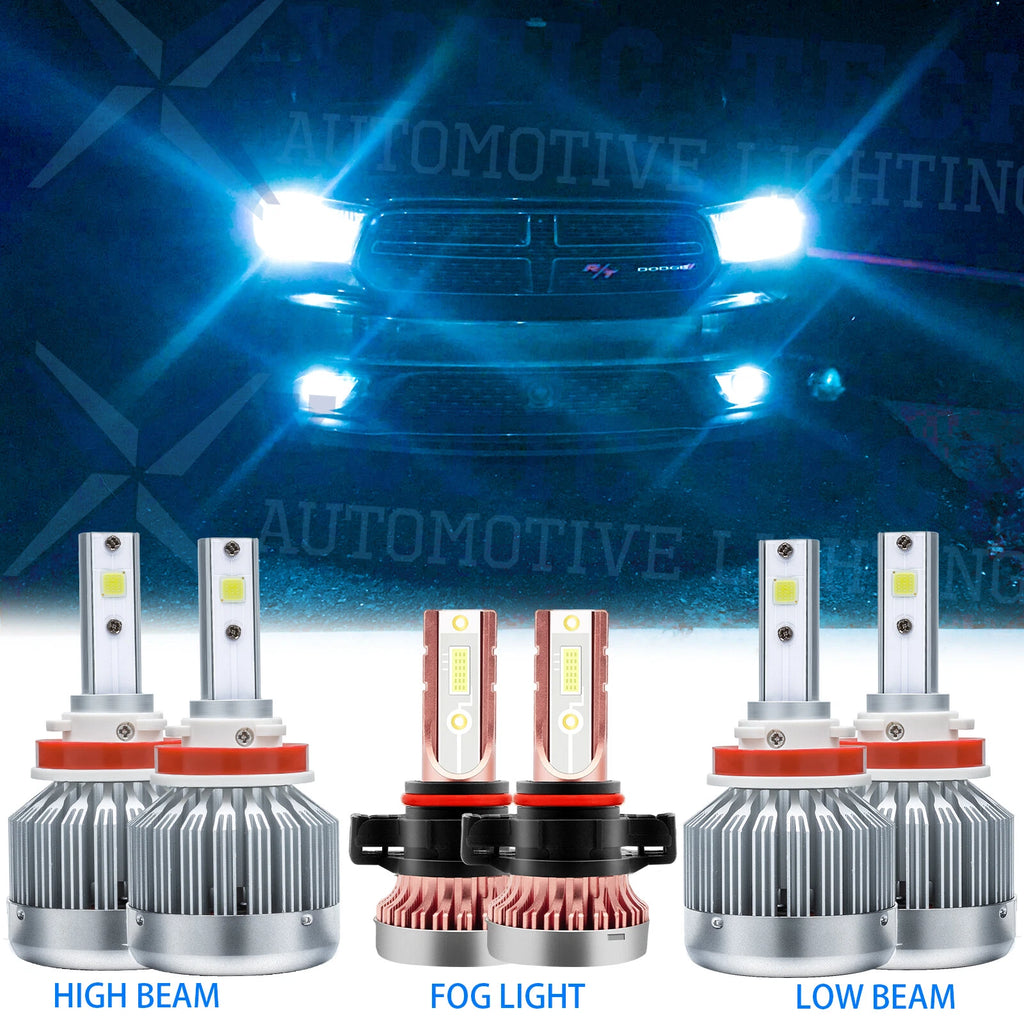 Ice Blue LED Headlight Kit Bulbs for Dodge Grand Caravan (2011–2019)