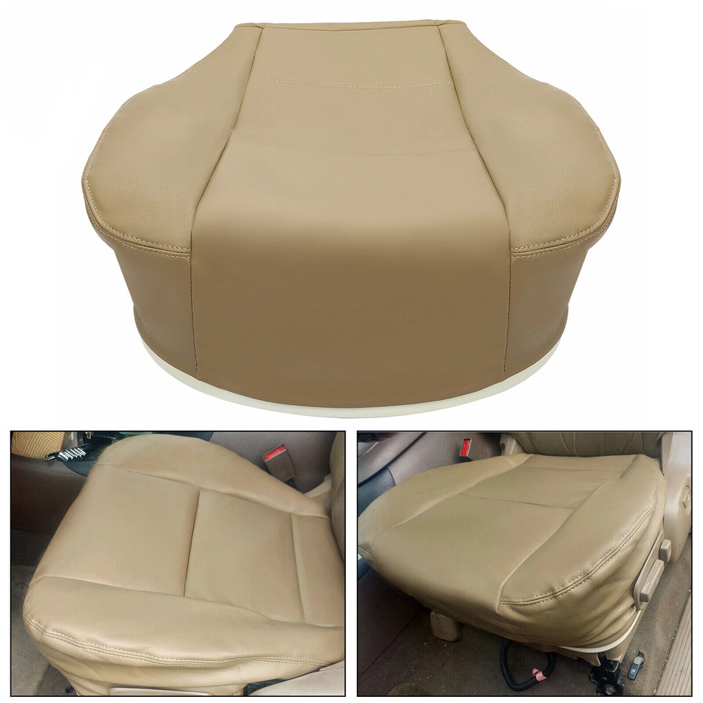 Driver Bottom Seat Cover for Toyota Tundra Sequoia (2000–2004) Tan Leather