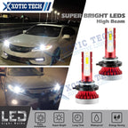 2X Ultra 6000K White COB LED Headlight High Beam Kit for Honda (2010–2020)