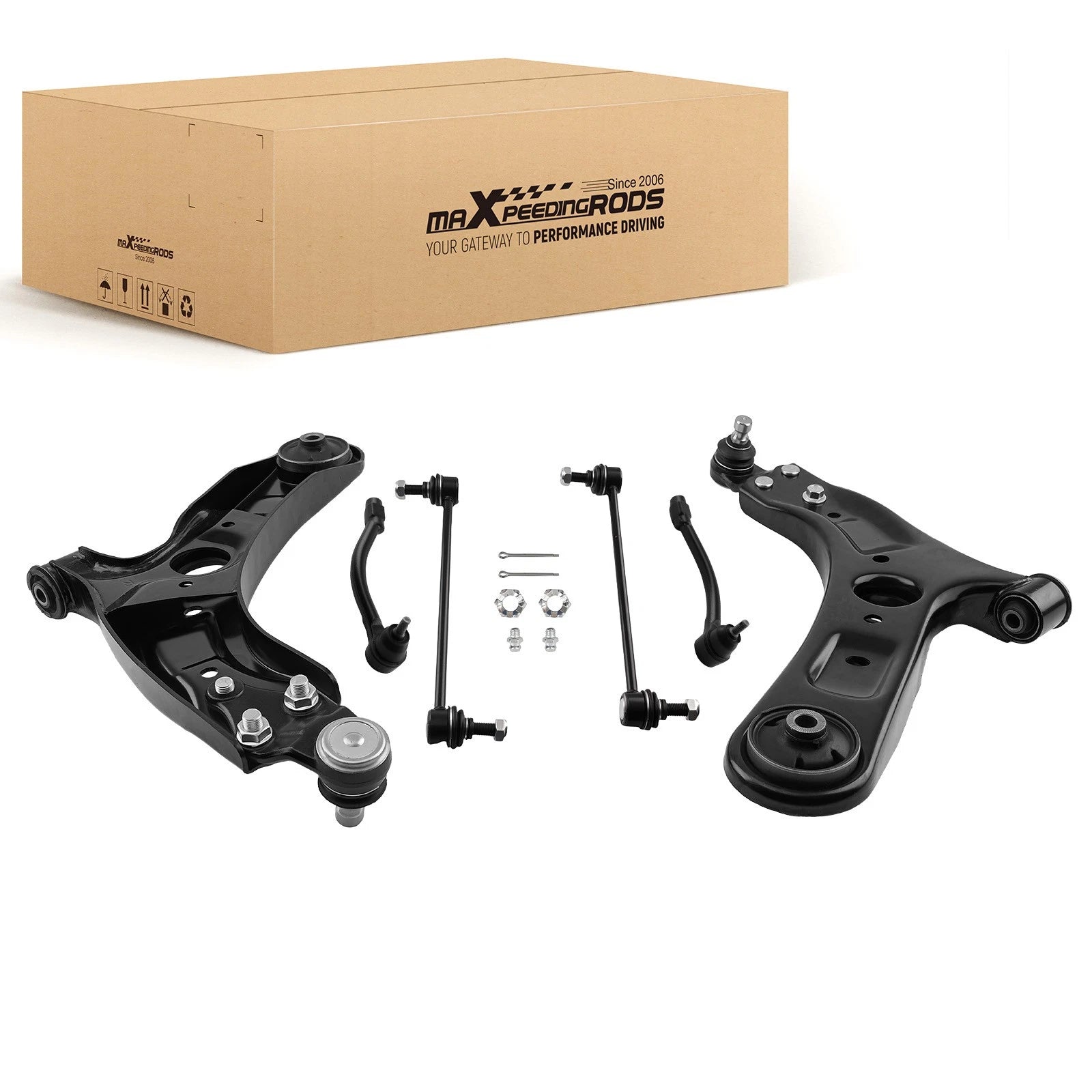Front Control Arm Ball Joint & Sway Bar Link Kit for KIA Soul (2014–2019)
