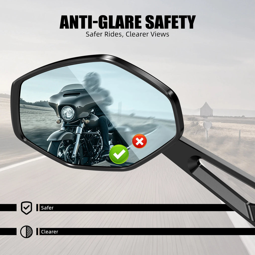 Aluminum Case Mirrors for Harley Road Glide EFI FLTRI FLTR FLTRX Ultra FLTRU (2002–2023)