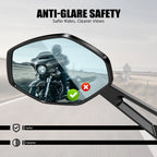 Aluminum Case Mirrors for Harley Road Glide EFI FLTRI FLTR FLTRX Ultra FLTRU (2002–2023)