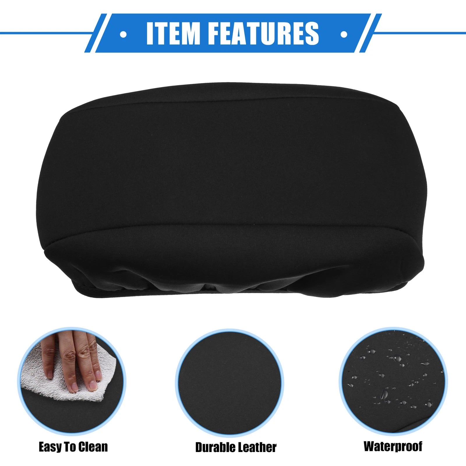 Armrest Protector Cover Pad for Chevy Cruze (2017–2019) Neoprene Black