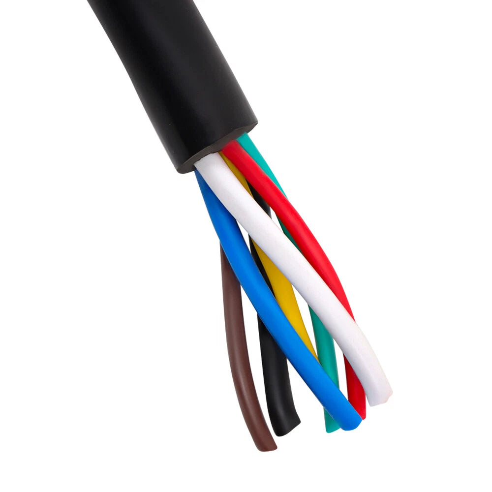 7-Pin 7-Way Trailer Cable Cord for Various Trailers (6/7/8/12/16FT)