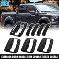 Set of 4 Gloss Black Door Handle Cover Trim for Ford 