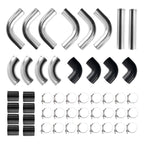 12pcs 2.5" Intercooler Piping Kit Universal + T-Bolt Clamps + Silicone Coupler