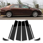 8PCS Gloss Black Pillar Post Window Door Trim Covers for Toyota Camry (2018–2022)