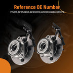 Pair Front Wheel Hub & Bearing for Ford F-150 4WD (1997–1999)