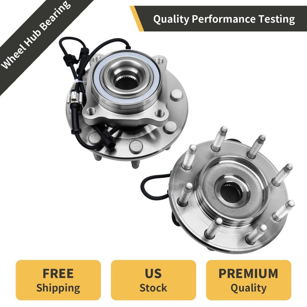 Front Wheel Bearings Hubs for Chevrolet Silverado GMC Sierra 2500 HD (2001–2010)