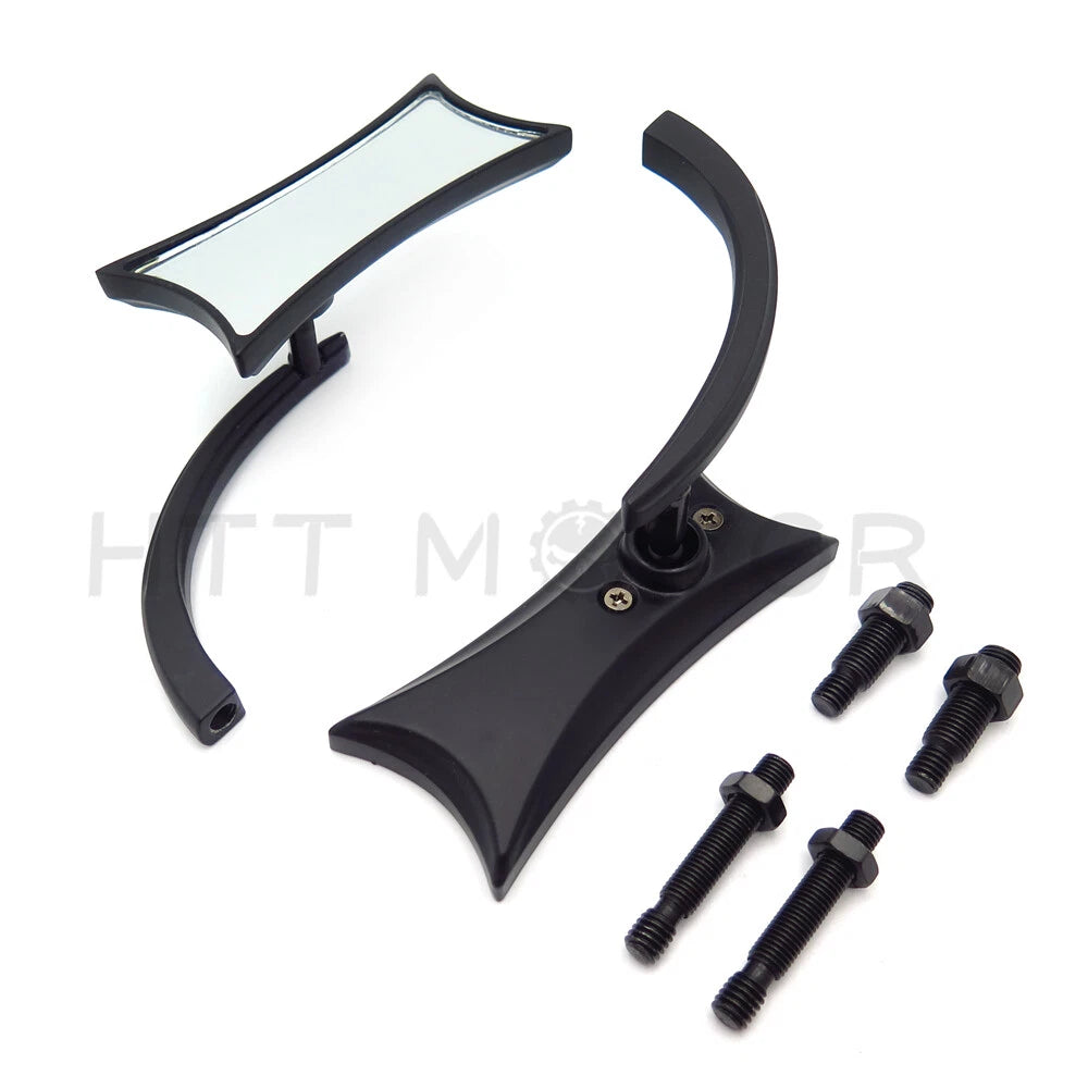Pair 8mm Rearview Side Mirrors for Harley Davidson XL1200L XL883 XL883L (2004–2023)