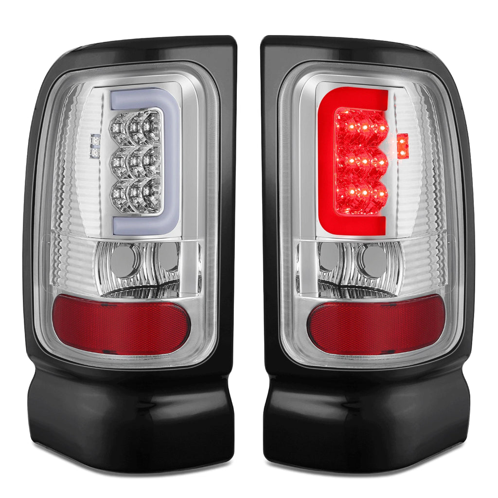 LED C-Tube Tail Brake Light Lamps for Dodge Ram 1500 2500 3500 (1994–2002)